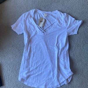 White vneck tshirt